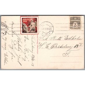 Julemrke 1913 p Postkort