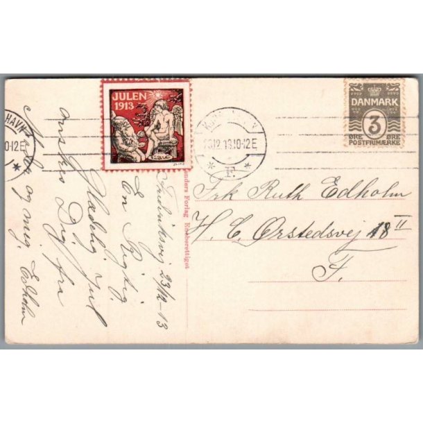 Julemrke 1913 p Postkort