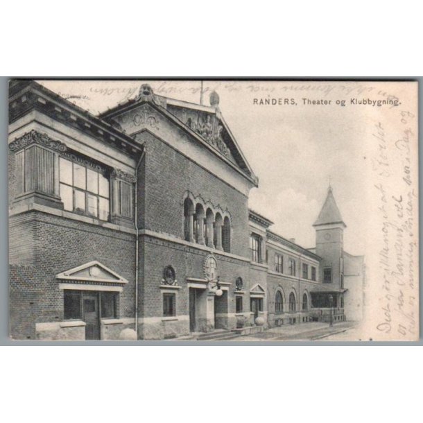 Randers - Theatret og Klubbygningen - Postkort - Brugt
