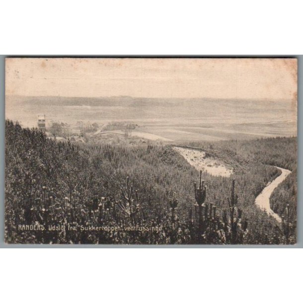 Randers - Udsigt fra Sukkertoppen ved Fussing� - Postkort - Brugt