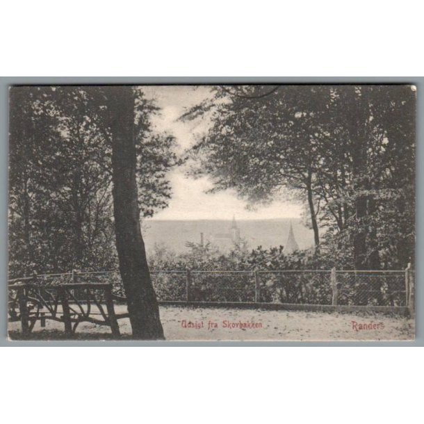 Randers - Udsigt fra Skovbakken - Postkort - Brugt