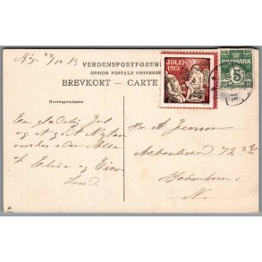 Julemrke 1913 p Postkort