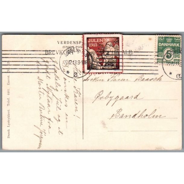Julemrke 1913 p Postkort