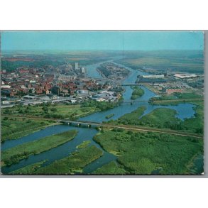 Randers - Luftfoto - Postkort - Brugt