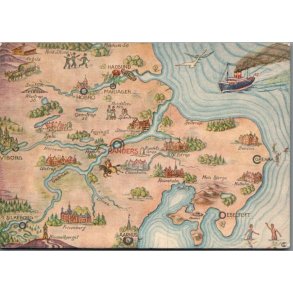 Se Jylland fra Randers - Postkort - Ubrugt