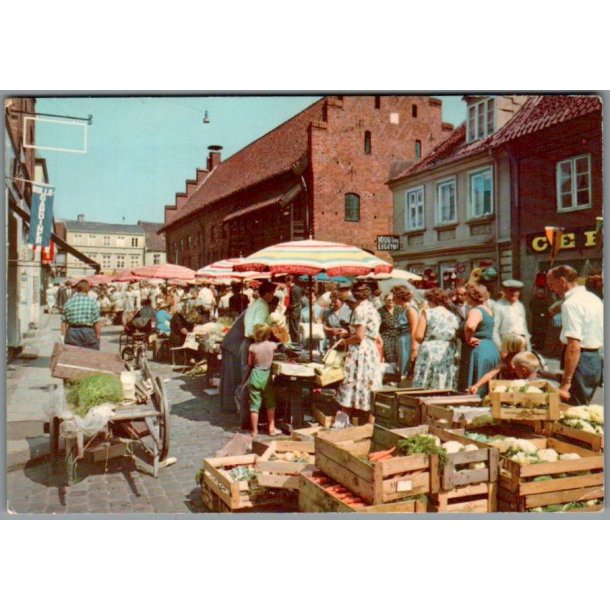 Randers - Torvet med Helligaandshuset -  Postkort, - Ubrugt