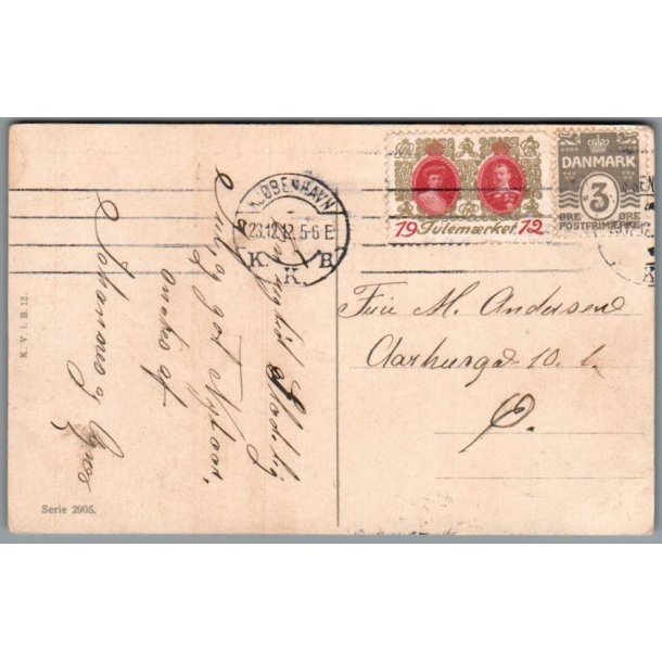 Julemrke 1912 p Postkort
