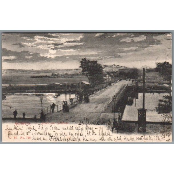 Randers - Broen over Gudenaaen - Postkort - Brugt