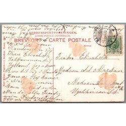 Randers - "Niels Brock" sejler gennem Randers Fjord  - Postkort - Brugt - Har vret klbet op !