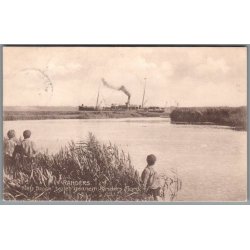 Randers - "Niels Brock" sejler gennem Randers Fjord  - Postkort - Brugt