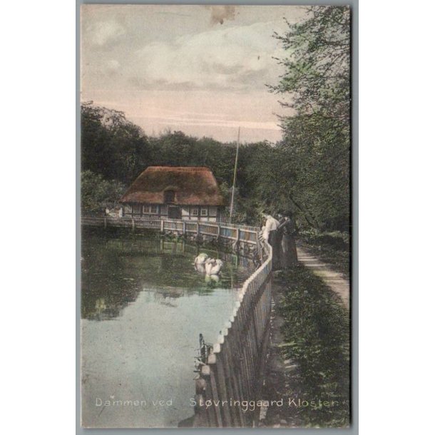 Dammen ved St�vringgaard Kloster - Postkort - Brugt