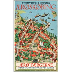 Eventyrbyen i Danmark - �r�sk�bing - Kort A4 - kan foldes som postkort - Ubrugt