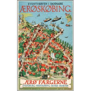 Eventyrbyen i Danmark - �r�sk�bing - Kort A4 - kan foldes som postkort - Ubrugt