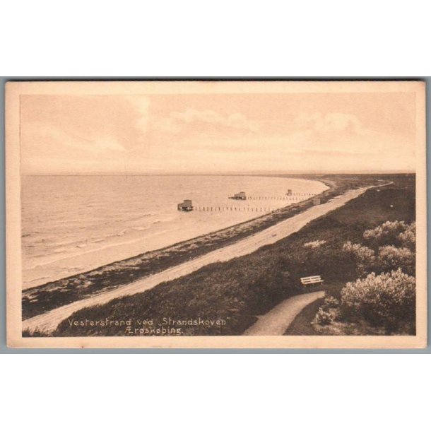 Vesterstrand ved Strandskoven - �r�sk�bing - Postkort - Ubrugt