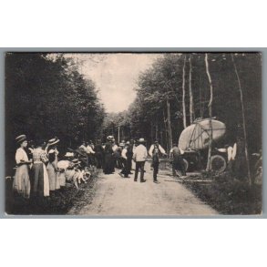 Sten flyttes - Stemplet �r�sk�bing 1910 - Postkort - Brugt