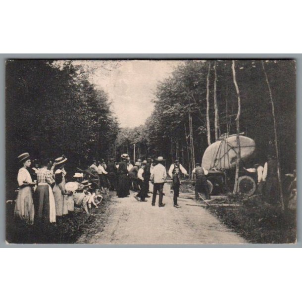 Sten flyttes - Stemplet rskbing 1910 - Postkort - Brugt