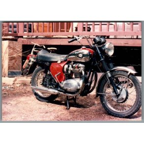 Motorcykel  BSA -  Foto 12 x 9 cm.