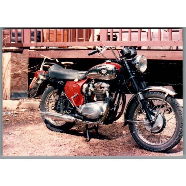 Motorcykel  BSA -  Foto 12 x 9 cm.