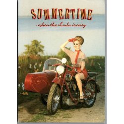 Summertime - Motorcykel - Postkort - Brugt