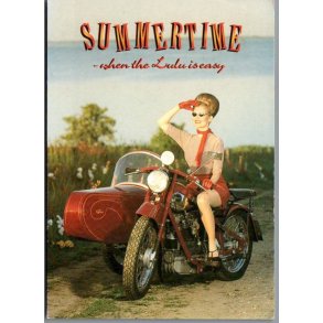 Summertime - Motorcykel - Postkort - Brugt