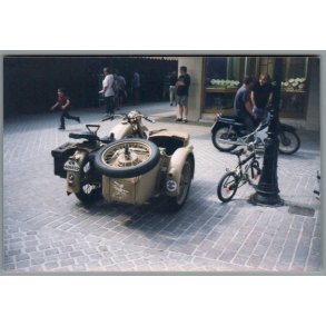 Motorcykel med Sidevogn -  B.M.W. -  Foto 15 x 10 cm.