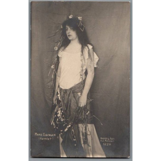 Marie Eisinger i Hamlet - Skuespiller - Postkort - Ubrugt