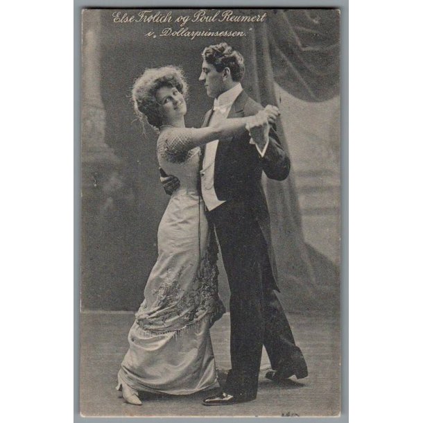 Else Frlich og Poul Reumert i "Dollarprinsessen" - Skuespiller - Postkort - Brugt