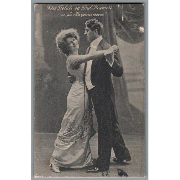 Else Frlich og Poul Reumert i "Dollarprinsessen" - Skuespiller - Postkort - Brugt