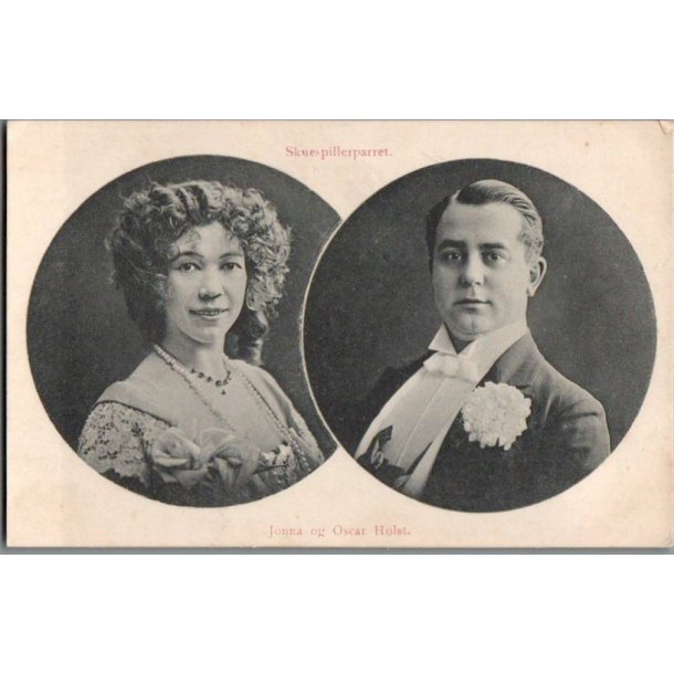 Skuespiller parret Jonna og Oscar Holst - Skuespiller - Postkort - Ubrugt