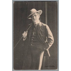 Carl Groth - Skuespiller - Postkort - Brugt