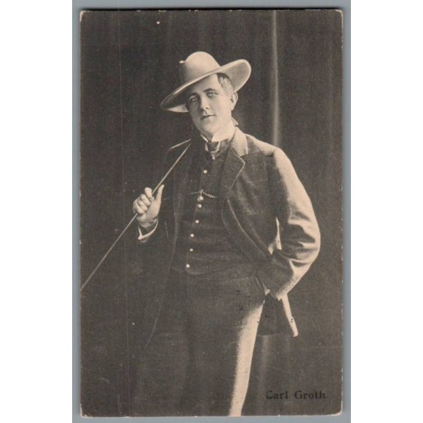 Carl Groth - Skuespiller - Postkort - Brugt