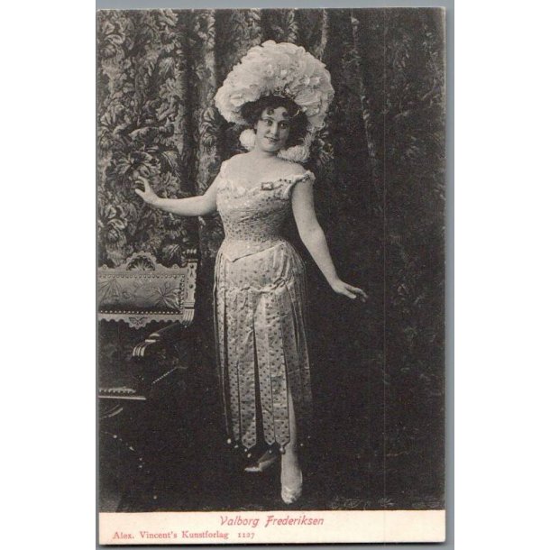 Valborg Frederiksen - Skuespiller - Postkort - Ubrugt