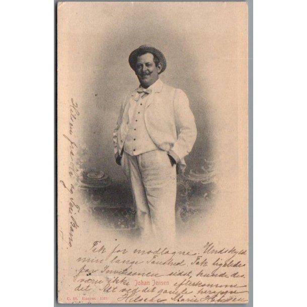Johan Jensen  - Skuespiller - Postkort - Brugt