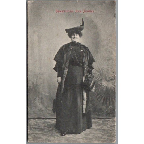 Skuespillerinden Fru Anna Jacobsen - Skuespiller - Postkort - Brugt