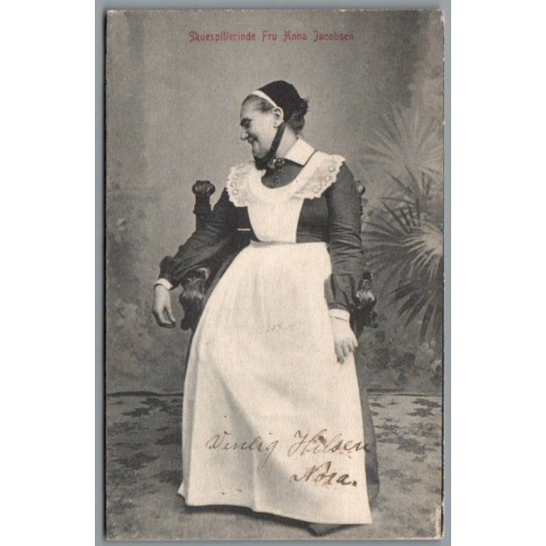 Skuespillerinden Fru Anna Jacobsen - Skuespiller - Postkort - Brugt