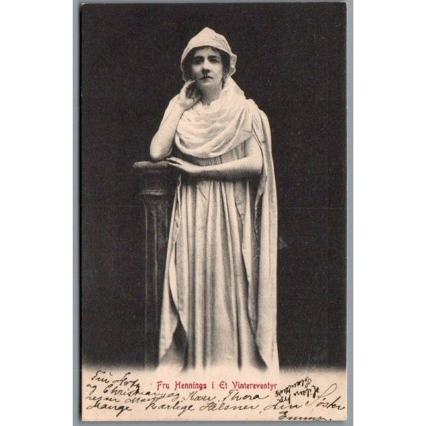 Fru Hennings i "Et Vintereventyr" - Skuespiller - Postkort - Brugt