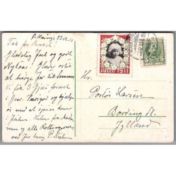 Julemrke 1911 p Postkort