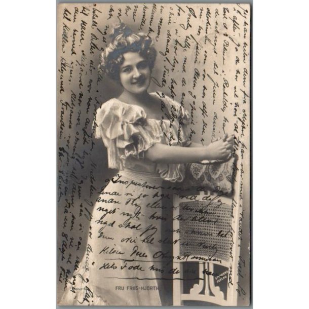 Fru Friis Hjorth - Skuespiller - Postkort - Brugt