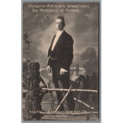 Skuespiller P.A. Hjlm oplser uden Bog - Skuespiller - Postkort - Brugt