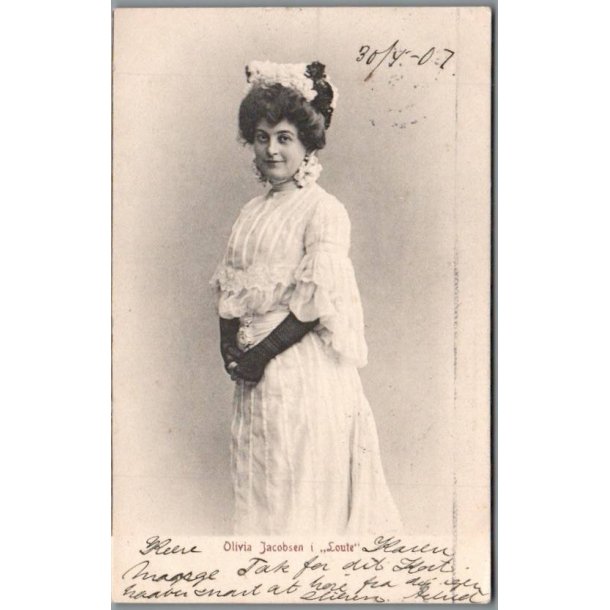 Olivia Jacobsen i "Loute" - Postkort - Brugt