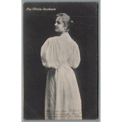 Fru Olivia Jacobsen  - Postkort - Brugt