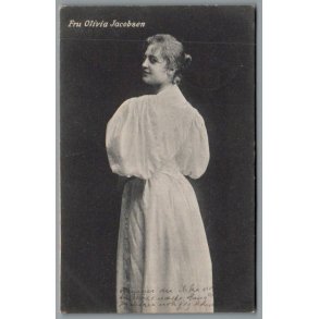 Fru Olivia Jacobsen  - Postkort - Brugt