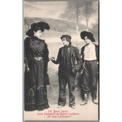 Frkne. Bjerre Jensen, Lundgreen og Roelsgaard i "De smaa Landstryg - Skuespiller - Postkort - Ubrugt