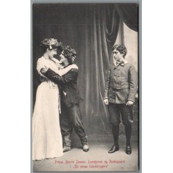 Frkne. Bjerre Jensen, Lundgreen og Roelsgaard i "De smaa Landstryg - Skuespiller - Postkort - Ubrugt