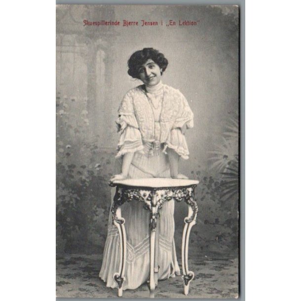 Skuespillerinden Bjerre Jensen i "En Lektion" - Skuespiller - Postkort - Ubrugt