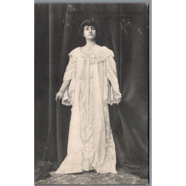Skuespillerinden Bjerre Jensen i "En Lektion" - Skuespiller - Postkort - Brugt