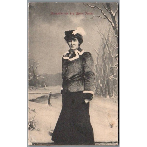 Skuespillerinden Frk. Bjerre Jensen - Skuespiller - Postkort - Brugt