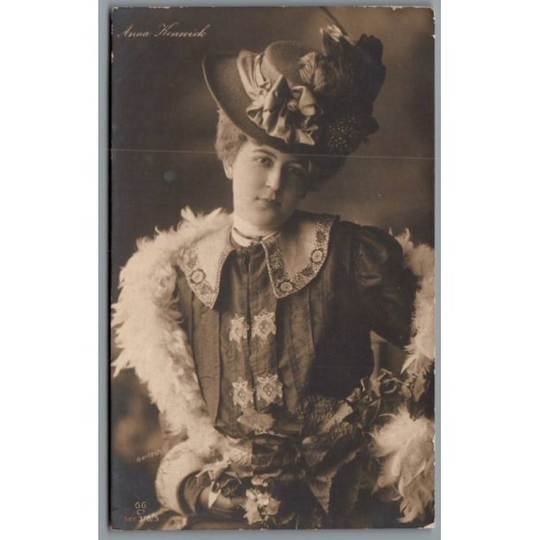 Anna Kemvik - Skuespiller - Postkort - Brugt