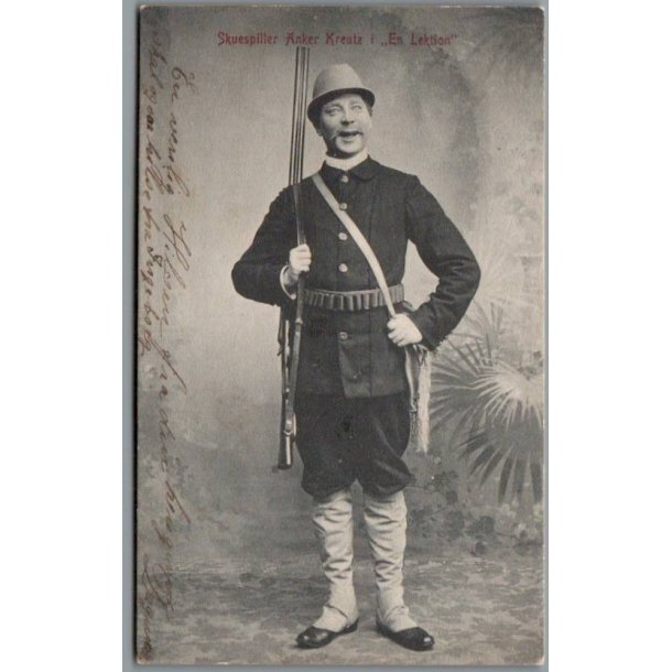 Skuespiller Anker Kreutz i " En Lektion" - Skuespiller - Postkort - Brugt