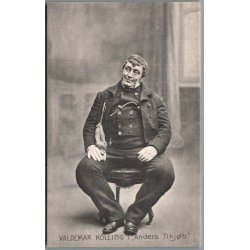 Valdemar Kolling i "Anders Tikb" - Skuespiller - Postkort - Ubrugt